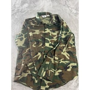Black‎ Duck Men's Camo Button Up Shirt 16-16.5 Large Woodland